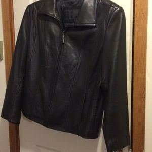 Black leather jacket